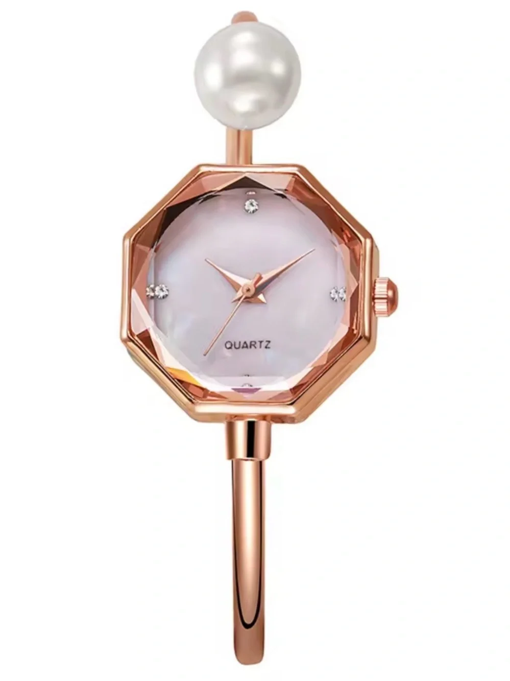 New Kohl’s Rose Gold Pearl Accent Women's Bracelet Watch - Quartz